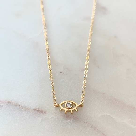 Evil Eye Cz Necklace - Picture 2 of 6